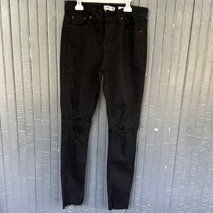 Women high waisted black jeans